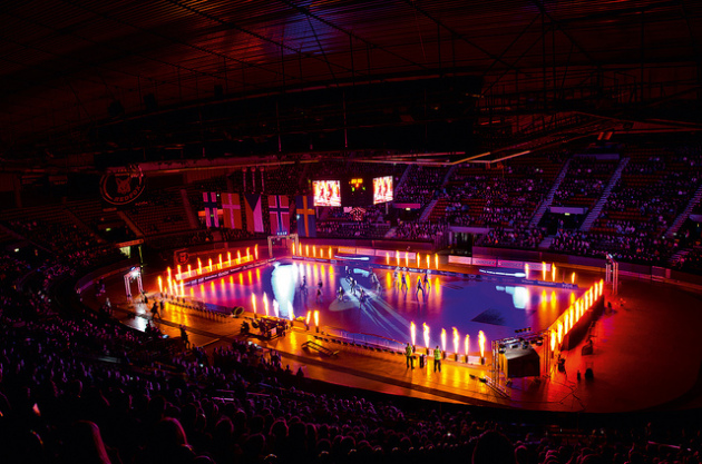 Slavnostní ceremoniál při Gothia Cupu v aréně Scandinavium.