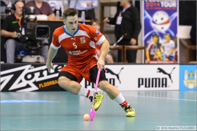 Radek Gwuźdź. Foto: Martin Flousek, Euro Floorball Tour 2014