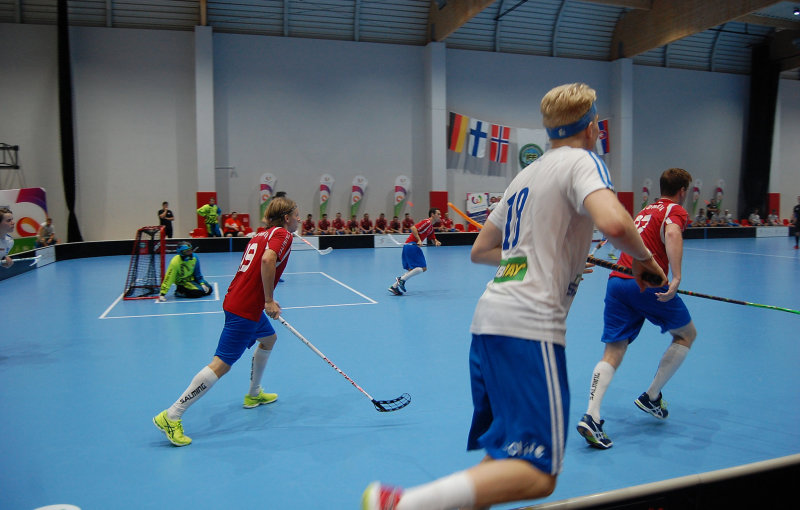 Slováci na mladý tým Finska nestačili. Foto: Flick Polského florbalového svazu.