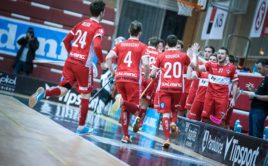 Pardubice poprvé v historii oslavily postup do vyřazovací části superligy! Foto: Sokol Pardubice