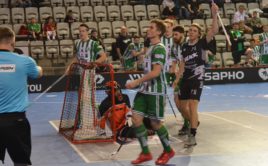 Jakub Boček v derby s Bohemians exceloval, ale andělům to na body nestačilo. Foto: Black Angels, Český florbal