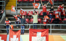 Švýcarsko slaví postup do semifinále světového šampionátu. Foto: Michael Peter, IFF