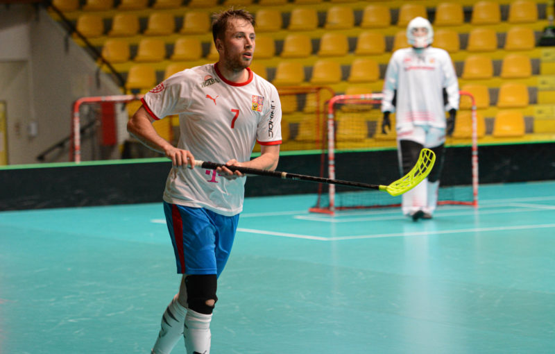Adamu Delongovi se dařilo jak proti Polsku, tak hlavně proti Švýcarsku. Foto: Český florbal
