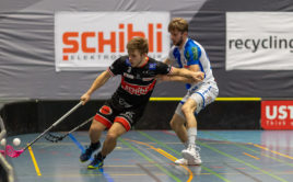 Martin Pražan táhl společně s Patrikem Dóžou Uster do play off. Foto: Swiss Unihockey