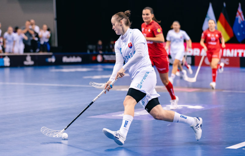 Paulína Hudáková v utkání proti Švýcarsku. Foto: IFF