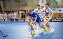 Martin Gattnar v utkání s Tatranem Střešovice. Foto: Florbal Vítkovice