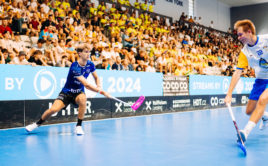 Marek Hozman ve finále Czech Open 2024. Foto: Floorball in Prague