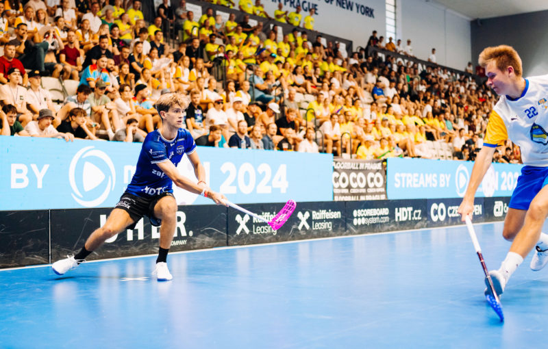 Marek Hozman ve finále Czech Open 2024. Foto: Floorball in Prague