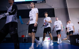 Jakub Kopecký (8) během Czech Open 2024. Foto: Matěj Pašek, Floorball in Prague