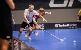 Momentka z utkání Helsingborg - Tatran na Czech Open 2024. Foto: Floorball in Prague