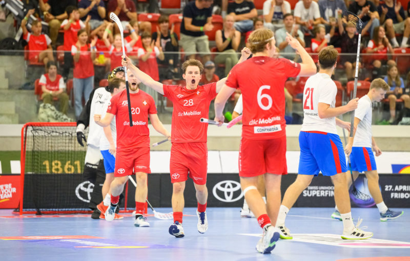 Švýcarsko udeřilo proti České republice. Foto: Swiss Unihockey