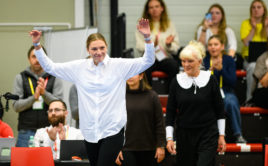 Eliška Krupnová se v Karlových Varech oficiálně rozloučila. Foto: Martin Flousek, Český florbal