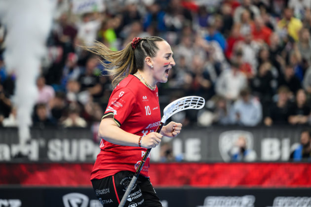 Barbora Seemanová byla jedinou střelkyní Tatranu v superfinále 2025. Foto: Martin Flousek, Český florbal