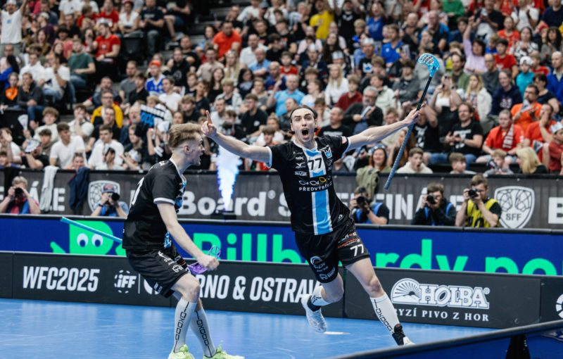 Lukáš Punčochář během superfinále 2025. Foto: Florbal Mladá Boleslav