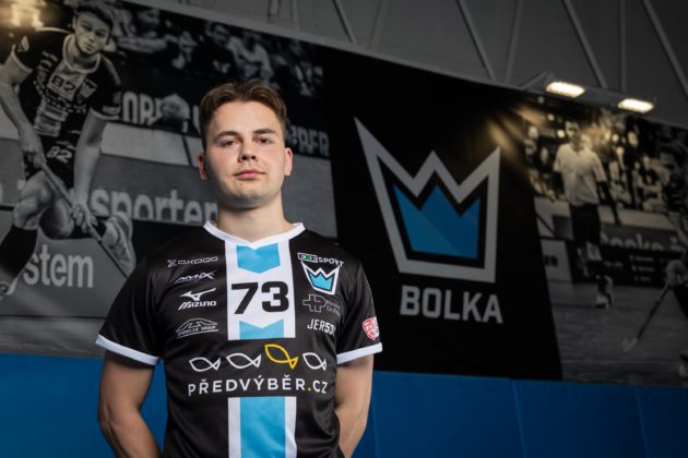 Vojtěch Wiener v dresu Mladé Boleslavi. Foto: Florbal Mladá Boleslav