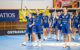 Vítkovice a Tatran slaví postup do semifinále Champions Cupu. Foto: Florbal Vítkovice