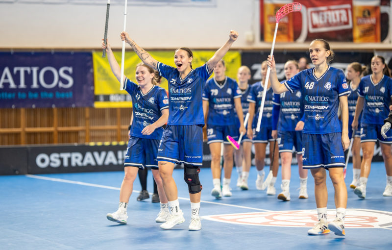 Vítkovice a Tatran slaví postup do semifinále Champions Cupu. Foto: Florbal Vítkovice