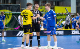 Začátek zápasu Vinohrad s Hattrickem. Foto: TJ Sokol Královské Vinohrady