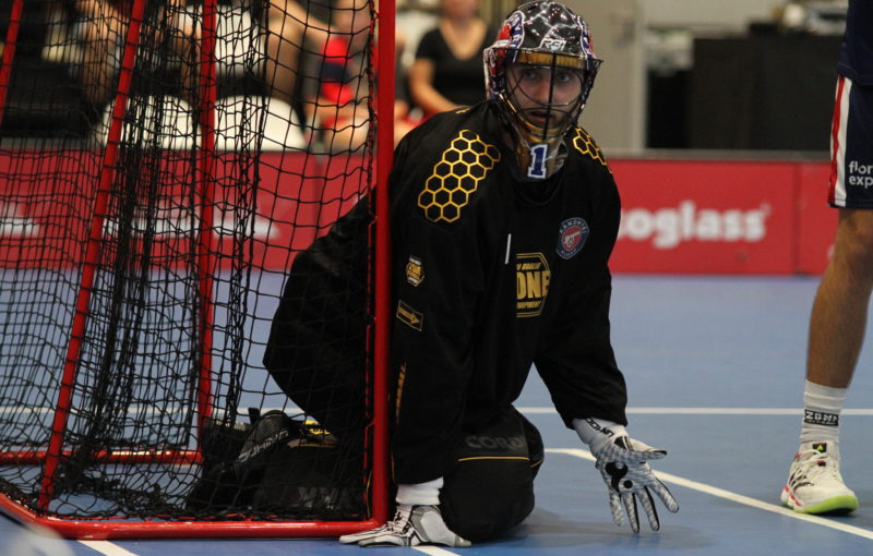 Martin Haleš v zápase se Spartou. Foto: Kanonýři Kladno