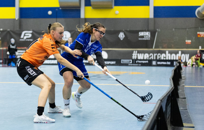 Momentka z duelu Chodova s Bulldogs Brno. Foto: Vojtěch Grohol, Florbal Chodov