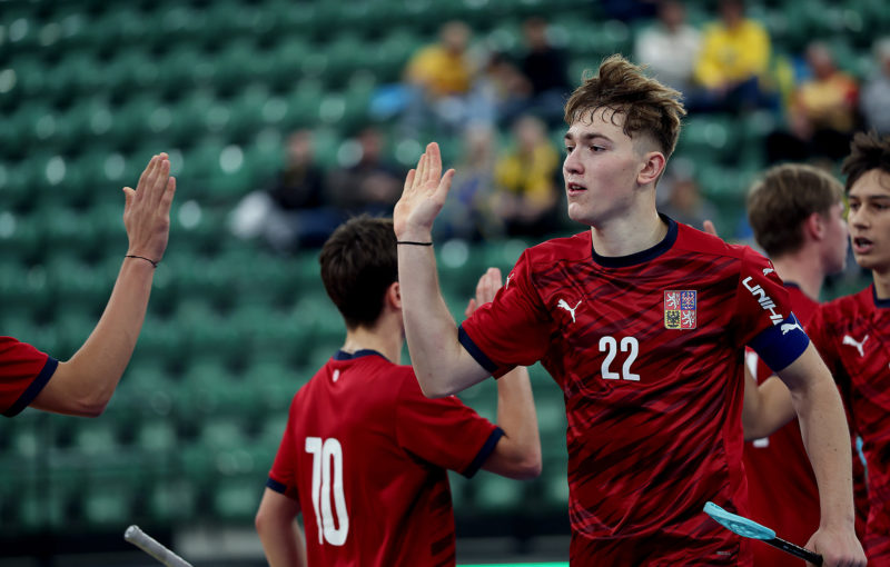 Mikeš Motejzík se stal nejproduktivnějším hráčem turnaje EFT 2025. Foto: Per Wiklund, Svensk Innebandy