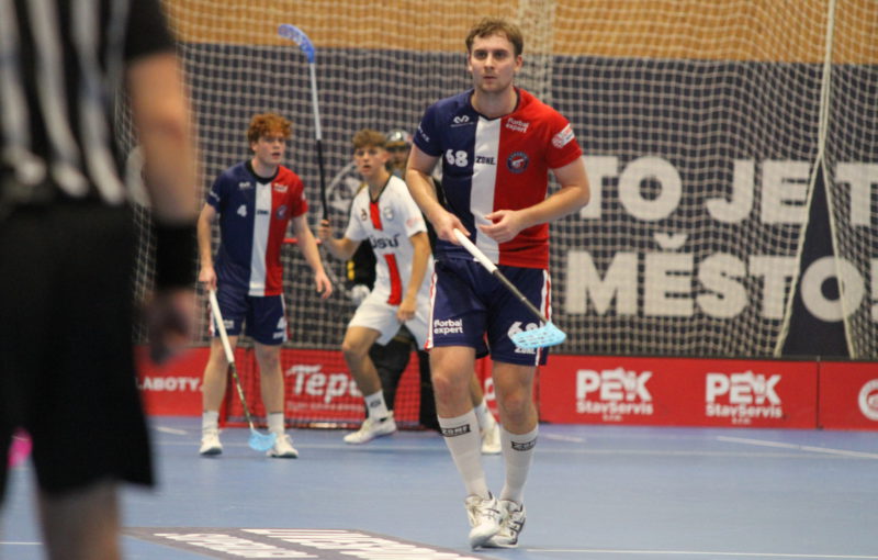 Matěj Čermák v zápase s Ústím. Foto: Kanonýři Kladno