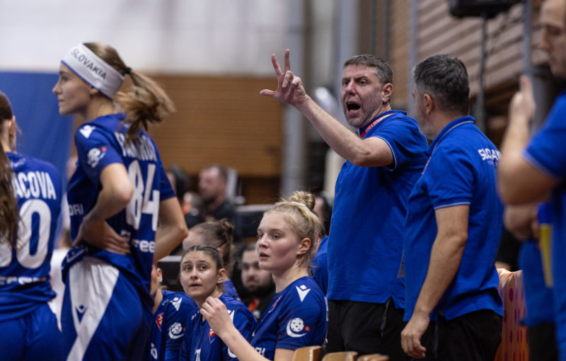 Michal Jedlička během utkání MS žen 2025 proti Polsku. Foto: IFF