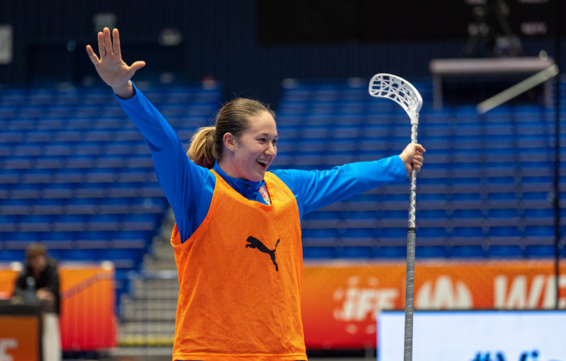 Sofie Gocová během tréninku reprezentace žen v OSTRAVAR Aréně - Foto: Flickr Český florbal