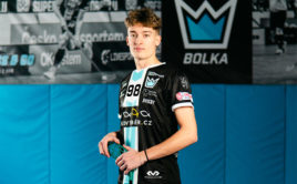 Filip Smutný v boleslavském dresu. Foto: Daniel Gabriel, Florbal Mladá Boleslav