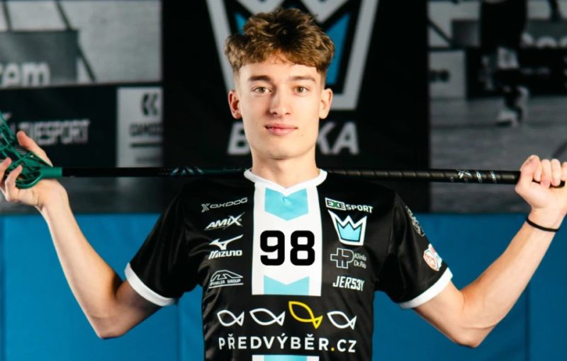 Filip Smutný v boleslavském dresu. Foto: Florbal Mladá Boleslav